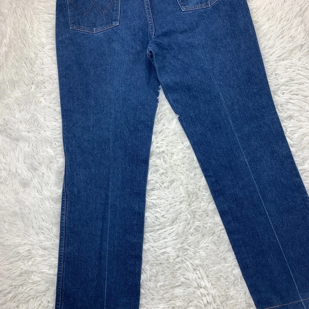 Wrangler Jeans 32x29 Blue Pants‎ 936 Cowboy Slim Western Dark Denim Tag 35x34